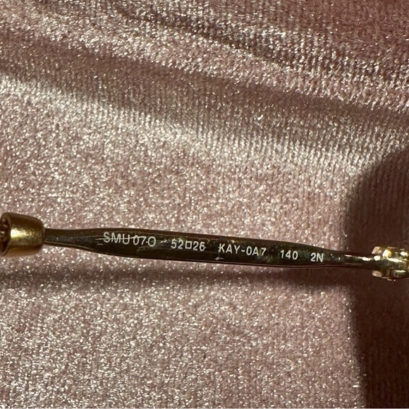 Miu Miu Black & Gold Acetate SMU 07O Square Lense Metal Frame Sunglasses W/ Case - Picture 6 of 16